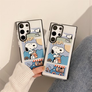 เคสซิลิโคน เคส Clear Case SAMSUNG S23 Plus S23+ S23 Ultra Cute Cartoon สนูปปี้ Snoopy Soft Silicone Case