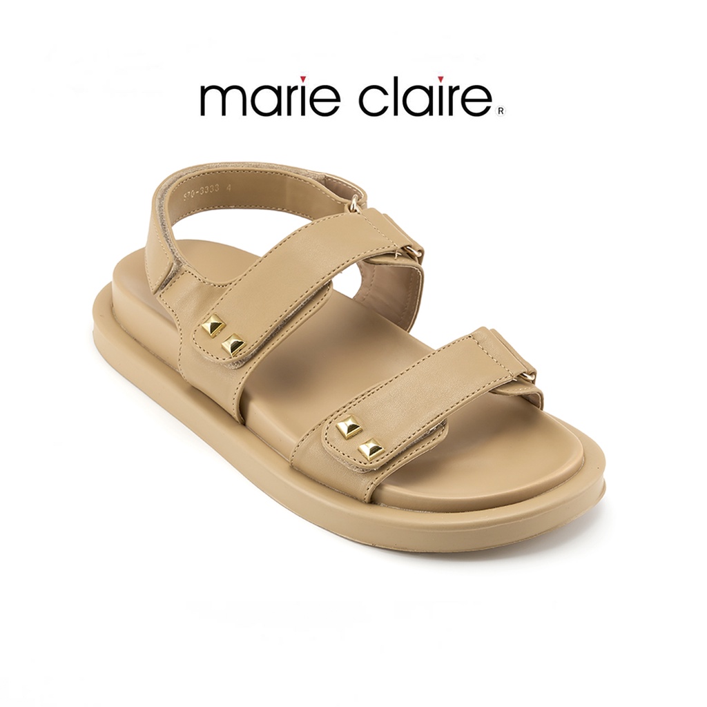 Bata บาจา Marie claire รองเท้ารัดส้น สูง 1 นิ้ว รองเท้าแฟชั่น สำหรับผู้หญิง รุ่น RIKKIE สีเบจ 5703333 สีดำ 5706333
