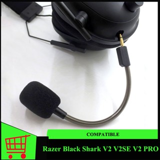 ชุดหูฟังไมโครโฟนตัดเสียงรบกวน MiC เข้ากันได้กับ Razer BlackShark V2 V2 Pro V2 SE (สีดํา)