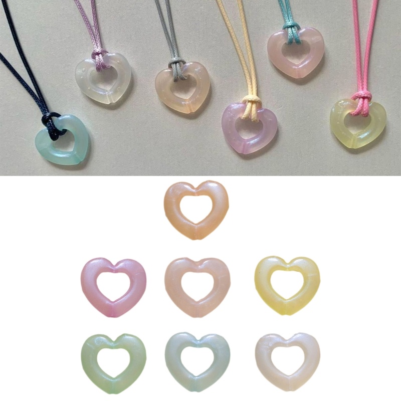 Mojito DIY สร้อยคออุปกรณ์เรซิ่น Hollow Heart จี้เครื่องประดับทําอุปกรณ์เสริม