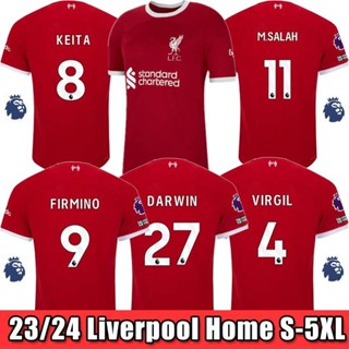 เสื้อกีฬาแขนสั้น ลายทีมชาติฟุตบอล Darwin Keita Firmino Salah Virgil NP2 23 24 LFC ชุดเหย้า PN2