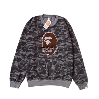 A BATHING APE เสื้อกันหนาว ลายพราง สีเทา สําหรับอาบน้ํา