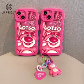 เคส OPPO Reno 8T 5G Reno 8T 4G Reno 8Z 5G Reno 7Z 5G Reno 8 5G Reno 6 5G Reno 5 5G Narzo-50 เคสโทรศัพท์จี้ซิลิโคนการ์ตูนหมีสตรอเบอร์รี่