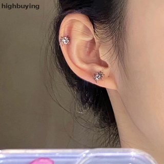 [highbuying] 1 คู่ หวาน เย็น แมงมุม หัวใจ เพทาย ต่างหู สําหรับผู้หญิง กระดูกอ่อน กระดูกอ่อน ต่างหูเกลียว ต่างหูสตั๊ด เครื่องประดับร่างกาย ของขวัญใหม่ พร้อมส่ง