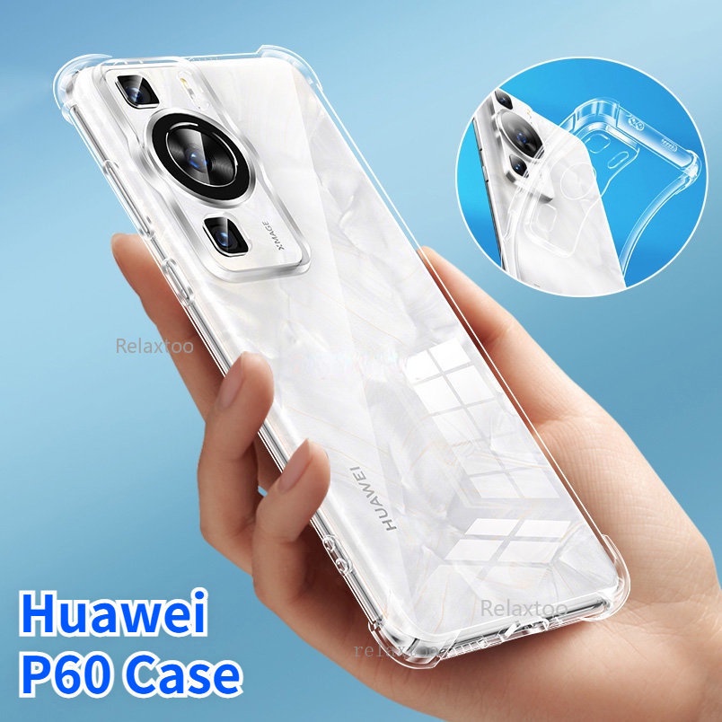 เคสโทรศัพท์มือถือ ซิลิโคนนิ่ม TPU ใส กันกระแทก ป้องกันเลนส์กล้อง สําหรับ Huawei P60Pro P60 Pro Art P