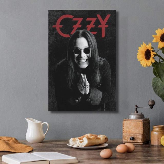 Ozzy Osbourne Band โปสเตอร์ Heavy Metal Band Rock โปสเตอร์และพิมพ์ผ้าใบภาพวาด Wall Art ภาพบาร์ Cafe 