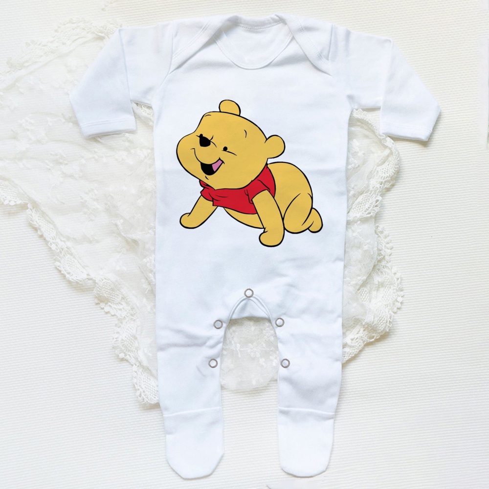 ชุดนอนบอดี้สูท พิมพ์ลายการ์ตูนหมีพูห์ เหมาะกับของขวัญ สไตล์ฮิปฮอป สําหรับเด็กทารกแรกเกิด - รูปที่ 6