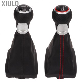 Xiulo Gear Shift Knob Boot Set Wear Resistant 5 Speed Car Gearstick Gaiter Kit for Car