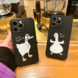 เคสโทรศัพท์มือถือแบบนิ่ม ลายห่านตลก D157A สําหรับ OPPO A17 A16 A15 A15S A3S A12E A5S A7 A12 A31 A53 A33 A9 A5 2020 A54 A55 A57 2022 A77 A77S A76 A96 A92 A52 A93 A94 A95 4G A74 5G