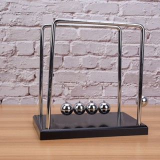 Chris office Newtons Cradle Balance Balls เด็กของเล่นเพื่อการศึกษาฟิสิกส์วิทยาศาสตร์ลูกตุ้มเดสก์ท็อปตกแต่ง