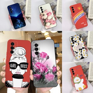 เคสโทรศัพท์มือถือ แบบนิ่ม ผิวด้าน บางพิเศษ ลายการ์ตูนยีราฟ สีรุ้ง สําหรับ Tecno Pova 3 Tecno Pova3