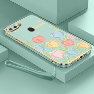 เคสโทรศัพท์มือถือ ลายดอกทิวลิป สําหรับ OPPO A12 A7 A5S AX5S AX7 A11K F9 F9 Pro A7X Realme2 Pro