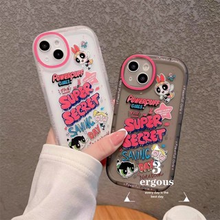 เคสโทรศัพท์มือถือแบบนิ่ม ใส ลาย Powerpuff Girls น่ารัก สําหรับ iPhone 14 13 12 11 Pro Max X XR Xs Max 8 7 6 6s Plus SE 2020