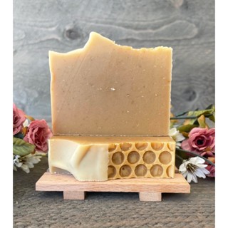 Oat, Honey, and Goat Milk Soap (unscented) - all natural handmade soap 145 g.