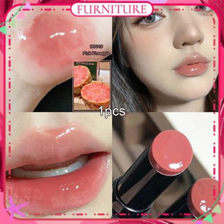 ♕Cappulini Bear Solid Lip Gloss Moisturizing Water Mirror ลิปสติกเรียบ High Color Rendering Sweatproof Long Lasting Lip แต่งหน้า6สีเฟอร์นิเจอร์