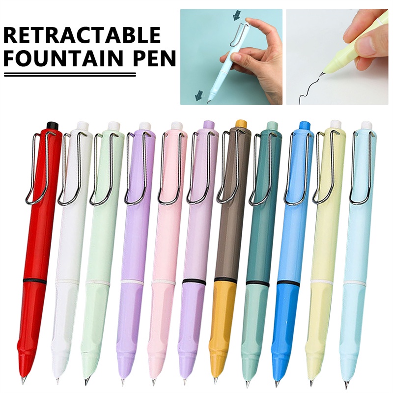 ปากกาหมึกซึม ปากกาคอแร้ง แบบกด ขนาด กดปากกา