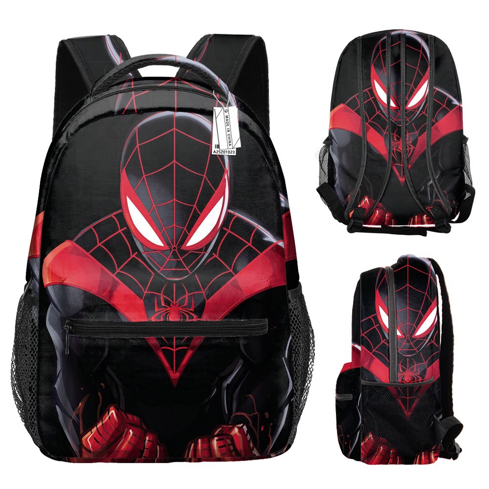 Spider-man กระเป ๋ าเป ้ สะพายหลังสําหรับเด ็ กนักเรียนโรงเรียนความจุขนาดใหญ ่ Breathable พิมพ ์ แฟชั ่ นบุคลิกภาพกระเป ๋ าอเนกประสงค ์