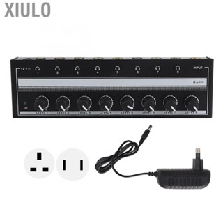 Xiulo Stereo Headphone Amplifier  Compact Metal 8 Output and 1 Input Channels Headphone Amplifier  for Stage