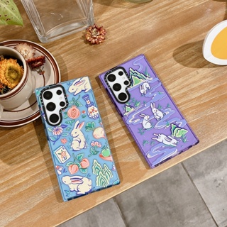 Casetify เคสโทรศัพท์มือถือเจลนิ่ม กันกระแทก ปิดด้านหลัง ลายกระต่าย ไพ่นกกระจอก สไตล์จีน สําหรับ Samsung Galaxy S23 Ultra S23Plus S22