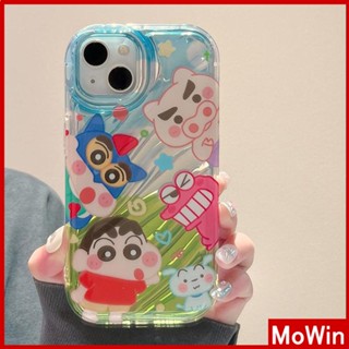 Mowin - เข้ากันได้สำหรับ เคสไอโฟน เคสไอโฟน11 เคส iphone 11 iPhone Case เลเซอร์สะท้อนแสงใสเคสโทรศัพท์ TPU Soft Case ถุงลมนิรภัยกันกระแทกการ์ตูนน่ารัก Gradient เข้ากันได้กับ iPhone 13 Pro max 12 Pro Max 11 xr xs max