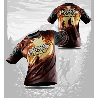 เสื้อยืดเดินป่า ลาย kaki sublimation baju 2022