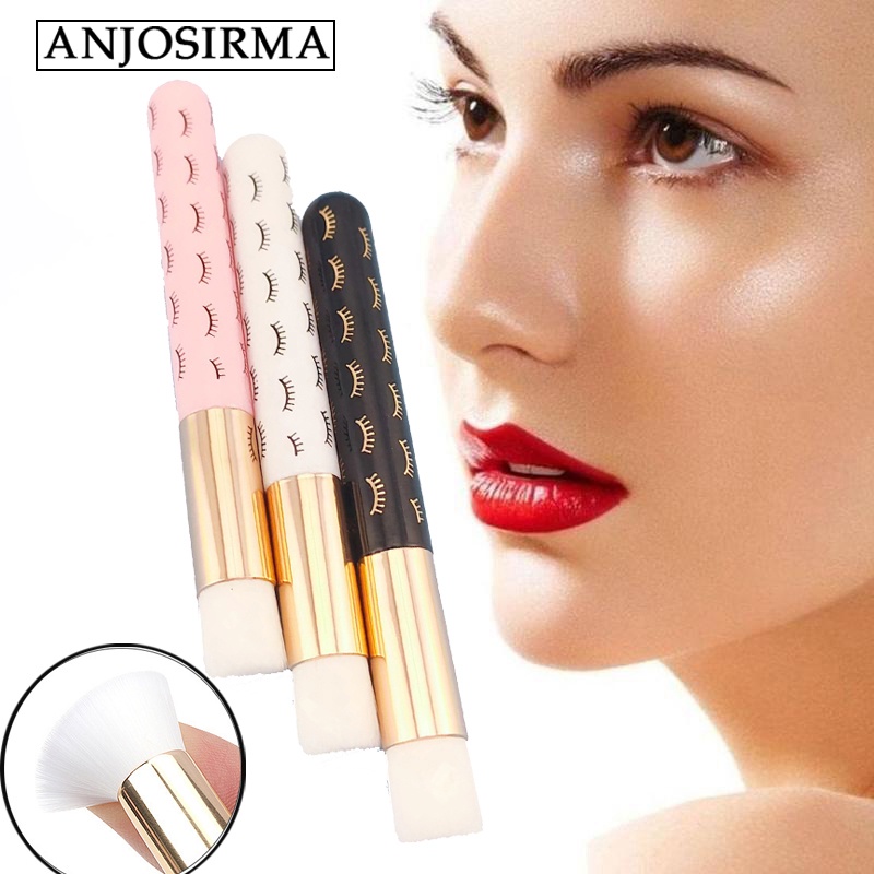 Anjosirma 1 ชิ้น แปรงล้างจมูก เพื่อกําจัดสิวหัวดํา และสิว แปรงแต่งหน้า แปรงทําความสะอาดจมูก เครื่องมือขยายสากล แปรงมูส