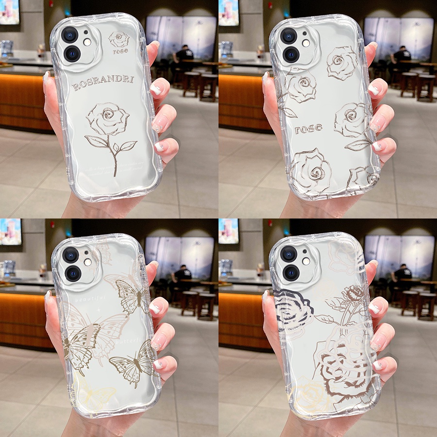 VIVO Y22 Y16 Y35 Y22S T1 T1X T2X S1 PRO X80 X70 4G 5G โทรศัพท์ TPU ปลอกซิลิโคนอ่อนนุ่มน่ารักผีเสื้อ 