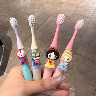 แปรงสีฟัน แบบนิ่ม แบบพกพา ลายการ์ตูนสโนว์ไวท์น่ารัก ระดับไฮเอนด์ สําหรับเด็ก