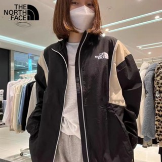 [พร้อมส่ง] เสื้อแจ็กเก็ต เสื้อกันลม มีซิป ลาย The North Face Taslon ของแท้ 100% เหมาะกับใส่กลางแจ้ง สําหรับผู้หญิง