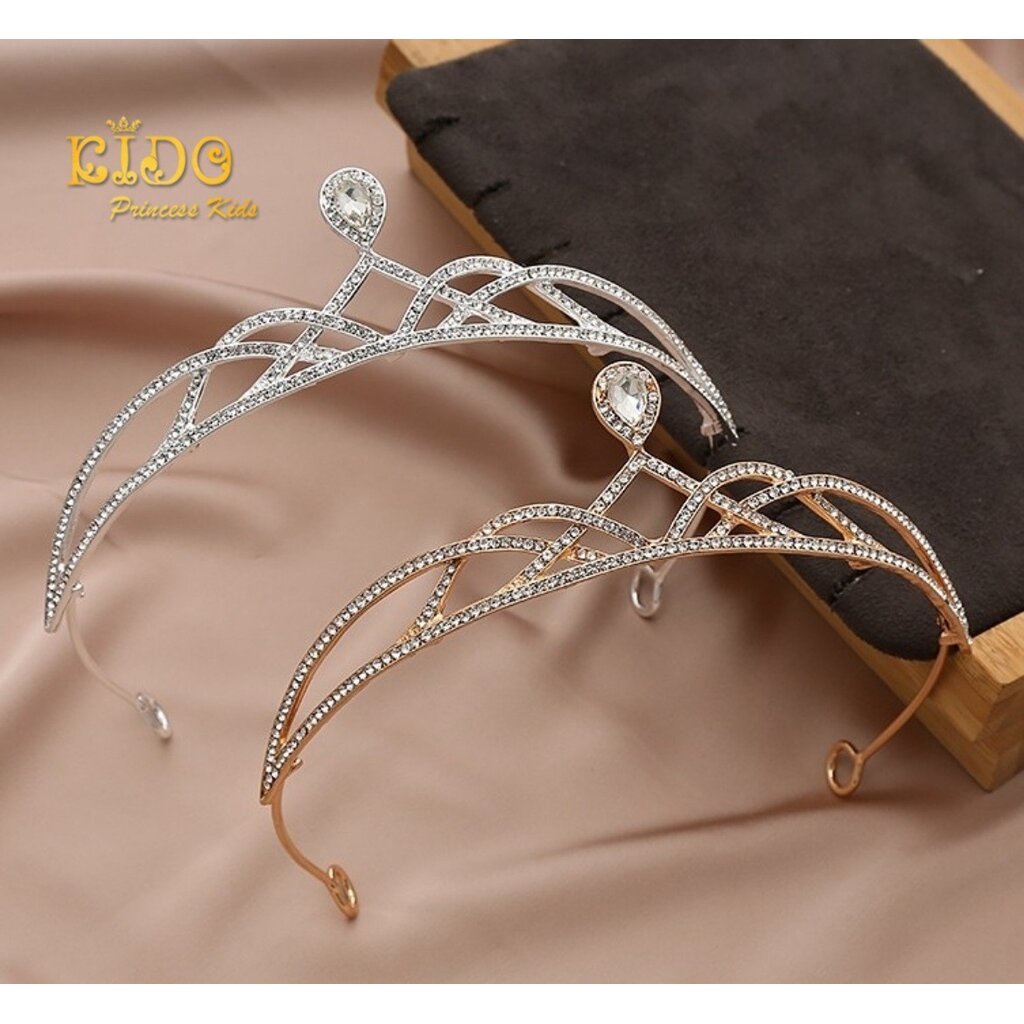 Sมงกุฎเด็ก(หน้าร้านอยู่รัชดา)KF632คาดผมเกาหลี สีเงิน สีทอง