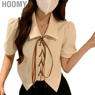 Hoomy Summer Tee Top  Symmetrical Hem Women Short Sleeve Top  for Party