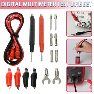 New 16pcs Digital Multimeter Probe Test Lead Kit Cable Alligator Clip Needle Tip