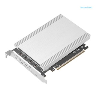 Btm Quad-M 2 NVMe SSD RAIDs การ์ดควบคุม สําหรับ PCIe 4 0 x16 ช่องขยายคอมพิวเตอร์