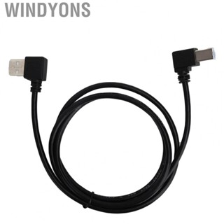 Windyons USB2.0‑A Right Bend Male To USB‑B Right Bend Male Printer Cable   Cord High Speed 90° Wearproof  for Data Transmission