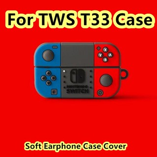 【ส่วนลด】เคสหูฟัง แบบนิ่ม ลายการ์ตูนตลก สําหรับ TWS T33 TWS T33