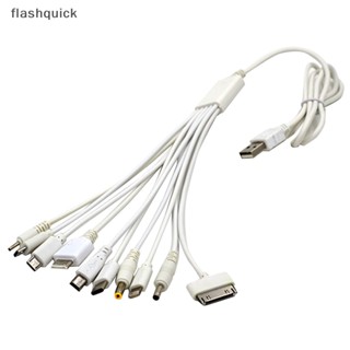 Flashquick ใหม่ 10in1 อะแดปเตอร์สายชาร์จ USB อเนกประสงค์ สําหรับโทรศัพท์มือถือ iPhone6 7 Nice