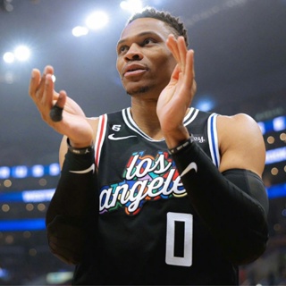 เสื้อกีฬาบาสเก็ตบอล แขนกุด ลายทีม No.0 Russell Westbrook 22-23 Season Los Angeles Clippers Jersey สําหรับผู้ชาย