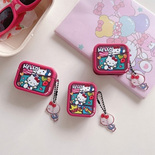 เคสหูฟังบลูทูธไร้สาย ลายการ์ตูนเฮลโลคิตตี้น่ารัก พร้อมจี้ สําหรับ AirPods 3 AirPods 1 2 AirPods pro 2