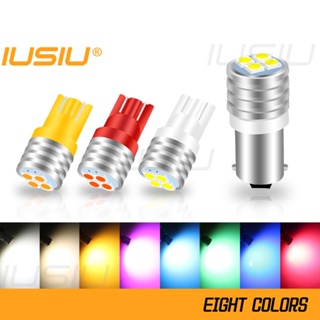 Iusiu ไฟตัดหมอก Led T10 BA9S W5W WY5W T4W 3030 4SMD 12v สําหรับติดป้ายทะเบียนรถยนต์ รถจักรยานยนต์