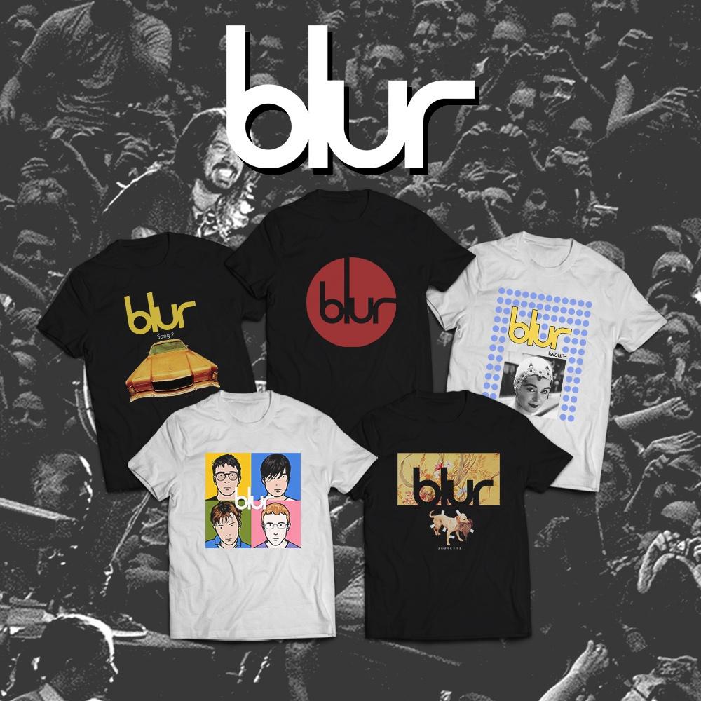 การออกแบบเดิมเสื้อยืด พิมพ์ลายวง Kaos Britpop Blur Series DTG Kornit สําหรับผู้ชาย