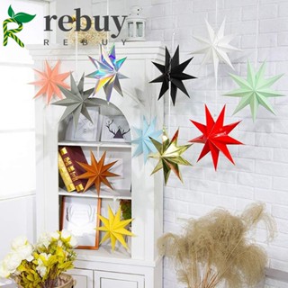 Rebuy ดาวกระดาษ แบบแขวน หลากสี ใช้ซ้ําได้ สําหรับแขวนตกแต่งง…