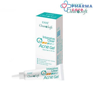 Exxe Clearasoft Intensive Clear Acne Gel 15 g เอ๊กซ์เซ่ เคลียราซอฟท์ แอคเน่ เจล  [Pcare]