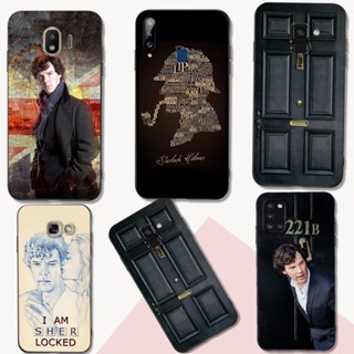 เคสโทรศัพท์มือถือ ซิลิโคนนิ่ม tpu ลาย Sherlock Holmes สีดํา สําหรับ Samsung Galaxy A8 A6 PLUS A9 2018