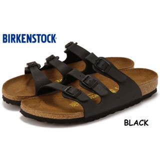 Birkenstock Florida รองเท้าแตะหนัง (สีดํา สีน้ําตาล สีฟ้า สีแดง สีขาว)