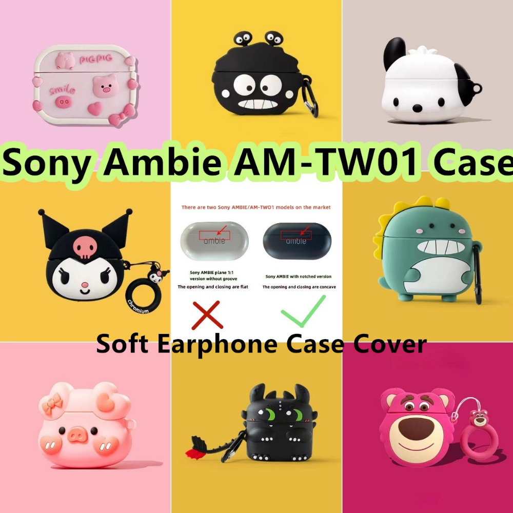 【พร้อมส่ง】เคสหูฟัง แบบนิ่ม ลายการ์ตูน สําหรับ Sony Ambie AM-TW01 Sony Ambie AM-TW01