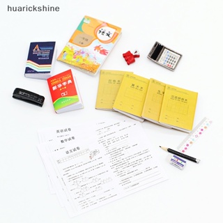 Huarickshine^^ ใหม่ สมุดโน้ต ขนาดเล็ก อุปกรณ์เสริม สําหรับตกแต่งบ้านตุ๊กตา 1/12