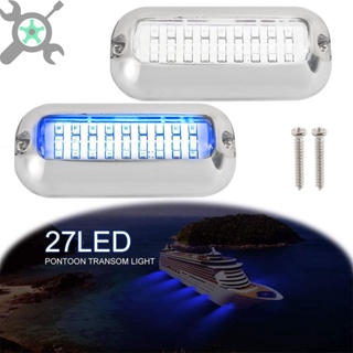 ไฟ LED 27 ดวง 74LM 12V 50W IP68 กันน้ํา สําหรับติดตกแต่งภายในเรือ 3.7 นิ้ว SHOPCYC1426 1 2 ชิ้น