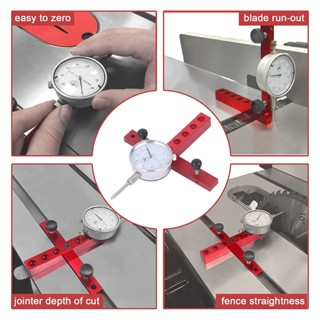  Good Work ตัวบ่งชี้การหมุนของ Table Saw 0.001in ความแม่นยำที่ปรับได้ ระบบจัดตำแหน่งเครื่องมือเครื่องจักร 0.01in