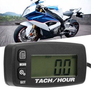 OObike LCD Backlit Gauge เครื่องวัดความเร็วรอบอุปนัยแบบตั้งค่าใหม่ได้สำหรับเครื่องยนต์ 2/4 จังหวะ