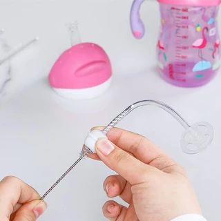 แปรงไนล่อน สําหรับทําความสะอาดหลอด หลอดดูดน้ํา แก้ว สแตนเลส 10 ชิ้น